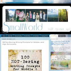 SmallWorld: 100 Not-Boring Writing Prompts for Middle- and High Schoolers