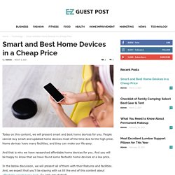 Smart and Best Home Devices in a Cheap Price
