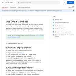Use Smart Compose - Computer - Gmail Help