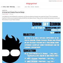 20 Smart and Creative Resume Design » Design You Trust – Social design inspiration!