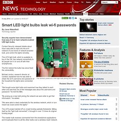 Smart LED light bulbs leak wi-fi passwords