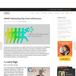 SMART Marketing Tips from Influencers
