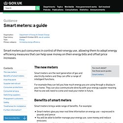Smart meters: a guide - Detailed guidance