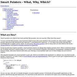 Smart Pointers - What, Why, Which?
