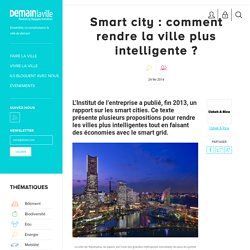 Smart grid : rendre la ville plus intelligente