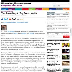 The Smart Way to Tap Social Media