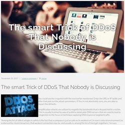 The smart Trick of DDoS That Nobody is Discussing