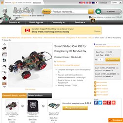 Smart Video Car Kit for Raspberry Pi Model B+