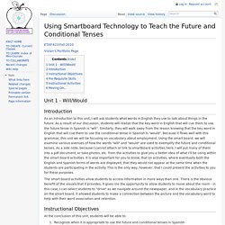 Using Smartboard Technology to Teach the Future and Conditional Tenses - KNILT