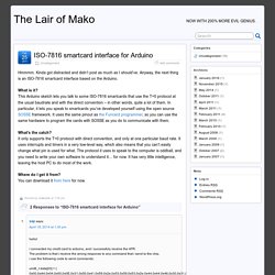 ISO-7816 smartcard interface for Arduino » The Lair of Mako
