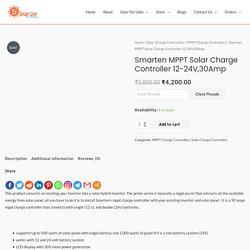 Smarten MPPT Solar Charge Controller 12-24V,30Amp - Solarize India