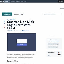 Smarten Up a Slick Login Form With CSS3