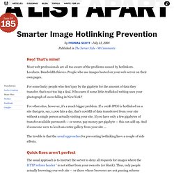 Smarter Image Hotlinking Prevention