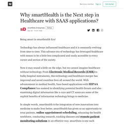 Why smartHealth is the Next step in Healthcare with SAAS applications?