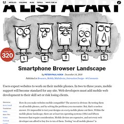lien 50 - A List Apart: Articles: Smartphone Browser Landscape