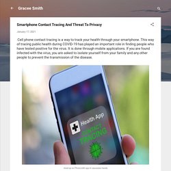 Smartphone Contact Tracing And Threat To Privacy
