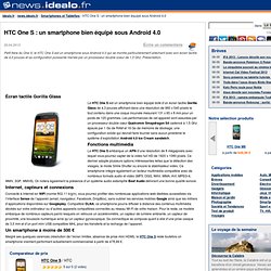 HTC One S : un smartphone compatible DLNA
