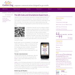 The QR Code and Smartphone Experiment
