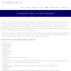 smartphone apps for field biologists