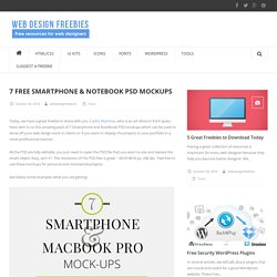 7 FREE Smartphone & Notebook PSD Mockups