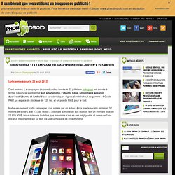 Ubuntu Edge : le smartphone dual-boot Android se dévoile