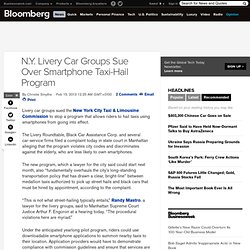 N.Y. Livery Car Groups Sue Over Smartphone Taxi-Hail Program
