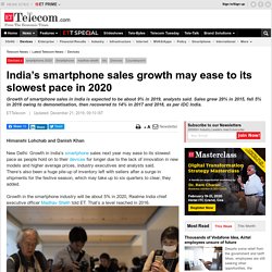Smartphone shipment growth likely to be lowest in 2020