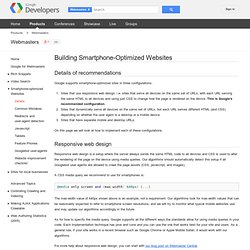 Building Smartphone-Optimized Websites - Webmasters