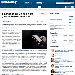 Smartphones: China's next great economic indicator