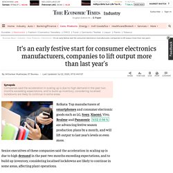 Consumer Electronics: It's an early festive start for consumer electronics, smartphones, Retail News, ET Retail