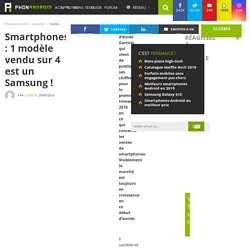 Smartphones : 1 modèle vendu sur 4 est un Samsung !