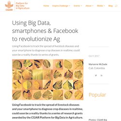 CGIAR 09/10/17 Using Big Data, smartphones & Facebook to revolutionize Ag