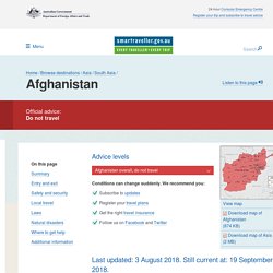 Smartraveller.gov.au - Afghanistan