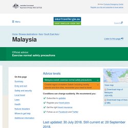 Smartraveller.gov.au - Malaysia