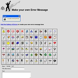 Atom Smasher's Error Message Generator