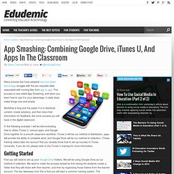 App Smashing: Combining Google Drive, iTunes U, And Apps In The Classroom
