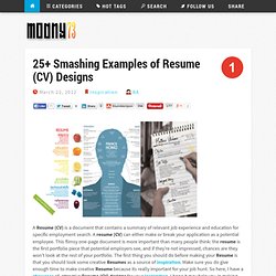 25+ Smashing Examples of Resume (CV) Designs 