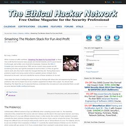 The Ethical Hacker Network - Smashing The Modern Stack For Fun And Profit