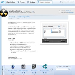 Download smcFanControl for Mac - Control Intel Mac fans to make them run cooler