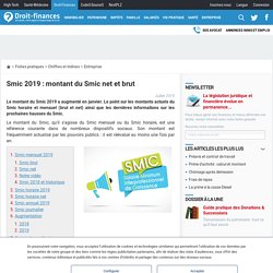 Smic 2019 net et brut (Droit finance)