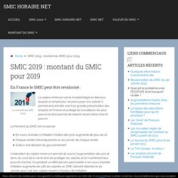 SMIC 2019 : montant du SMIC pour 2019