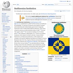 wikipedia: Smithsonian Institution