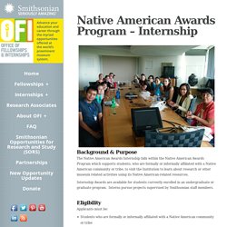 Native American Awards Program – Internship