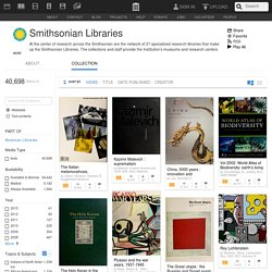 Smithsonian Libraries : Free Texts : Free Download, Borrow and Streaming