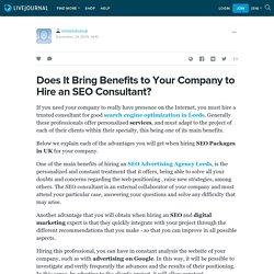 Does It Bring Benefits to Your Company to Hire an SEO Consultant?: smlsolutionuk — LiveJournal