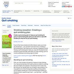 Smoking cessation: Creating a quit-smoking plan