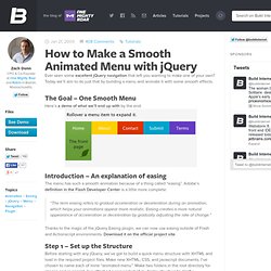 How to Make a Smooth Animated Menu with jQuery