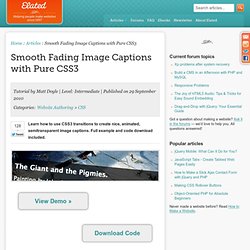 Smooth Fading Image Captions with Pure CSS3