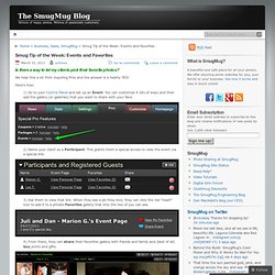 Smug Tip of the Week: Events and Favorites « The SmugMug Blog
