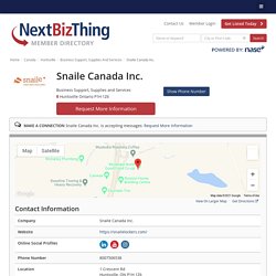 Snaile Canada Inc. - Get Outdoor Parcel Lockers